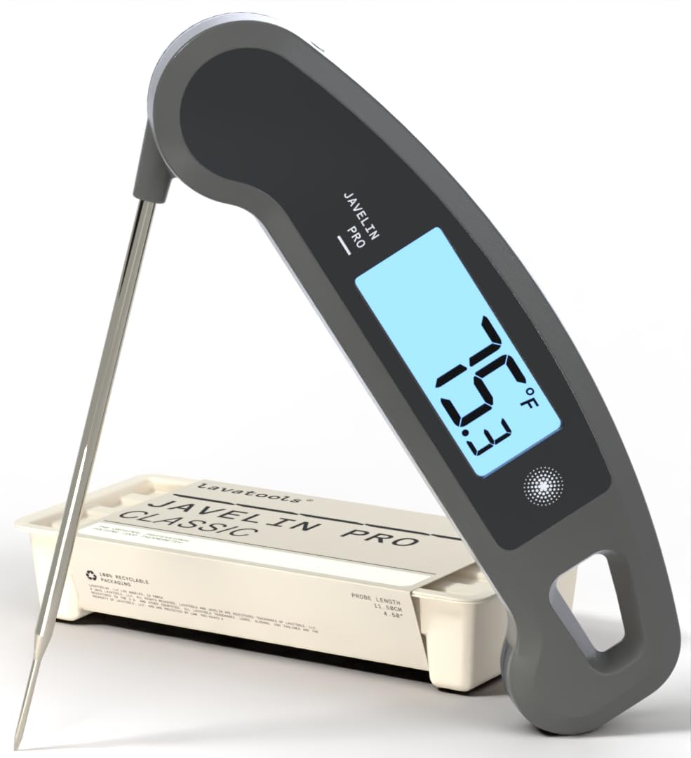 Hot Sale - Lavatools Javelin? PRO Classic Ultra-Fast 2-Second Professional Digital Instant Read Meat Thermometer for Grill and Cooking, Auto-Rotating Backlit Display, IP65 Water Resistant, NSF Certified – Sambal