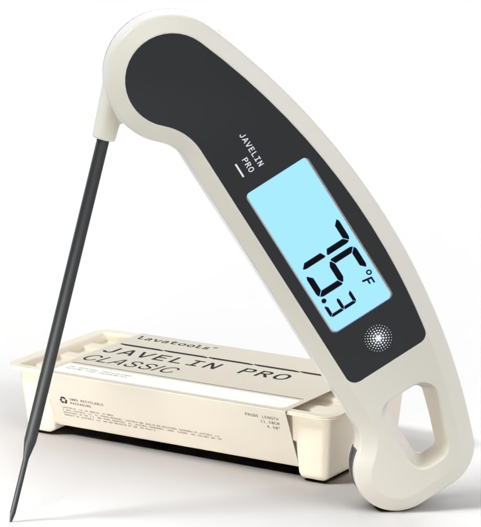 Hot Sale - Lavatools Javelin? PRO Classic Ultra-Fast 2-Second Professional Digital Instant Read Meat Thermometer for Grill and Cooking, Auto-Rotating Backlit Display, IP65 Water Resistant, NSF Certified – Sambal