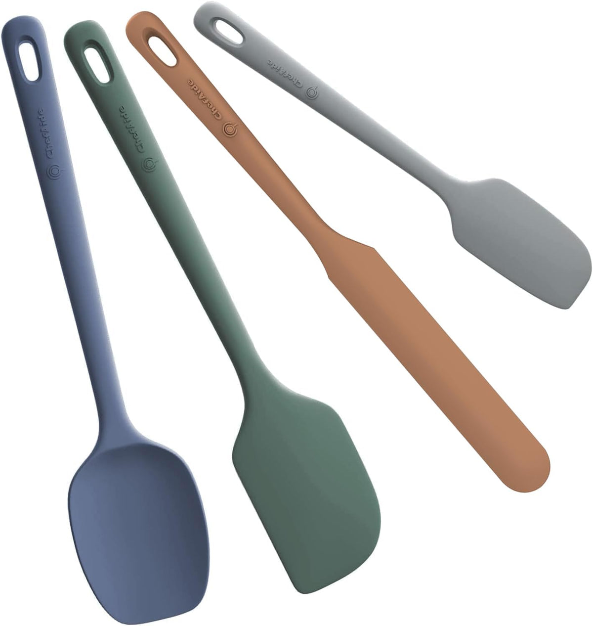 Best Seller - ChefAide 5 Pieces Silicone Spatulas Set, Heat Resistant Rubber Spatula - Food Grade Silicone, Heat Resistant Up to 600°F, Upgrade Strong Handle, Safe for Nonstick Cookware,Ideal for Cooking & Baking