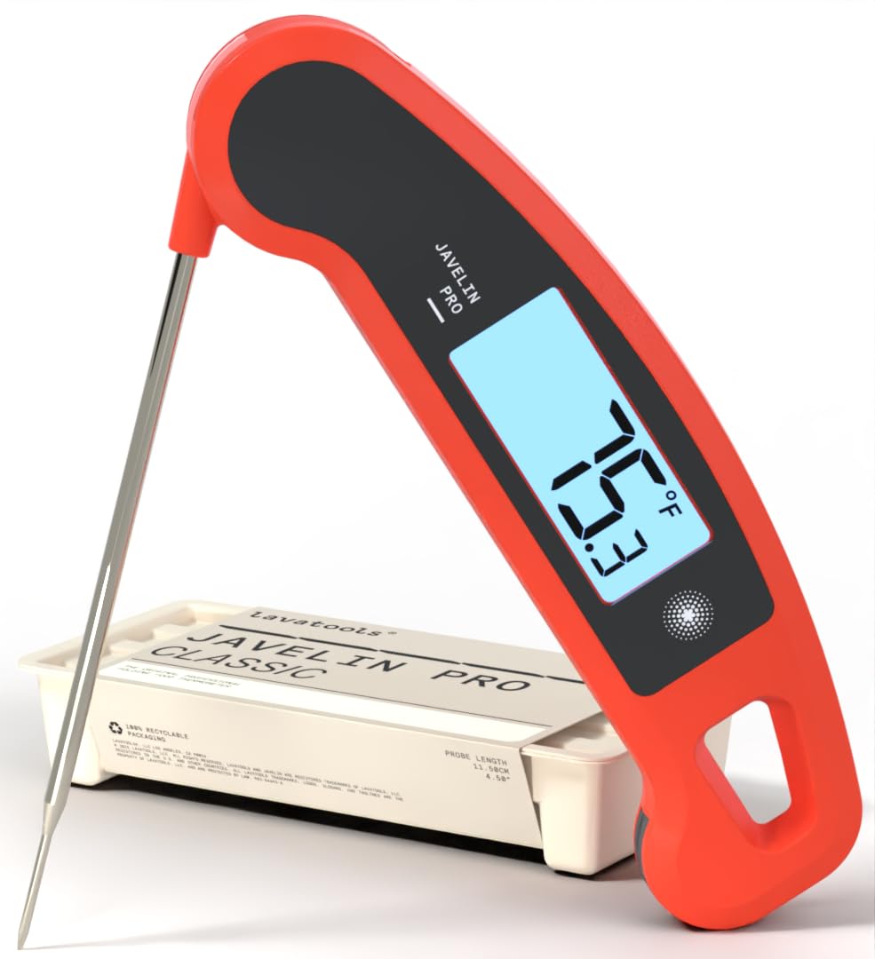 Hot Sale - Lavatools Javelin? PRO Classic Ultra-Fast 2-Second Professional Digital Instant Read Meat Thermometer for Grill and Cooking, Auto-Rotating Backlit Display, IP65 Water Resistant, NSF Certified – Sambal