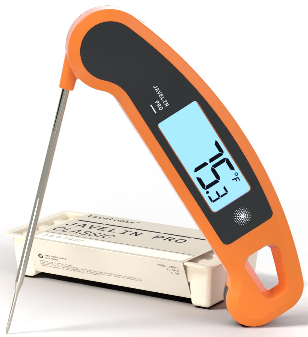 Hot Sale - Lavatools Javelin? PRO Classic Ultra-Fast 2-Second Professional Digital Instant Read Meat Thermometer for Grill and Cooking, Auto-Rotating Backlit Display, IP65 Water Resistant, NSF Certified – Sambal