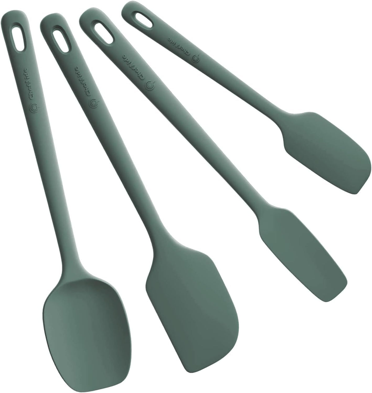 Best Seller - ChefAide 5 Pieces Silicone Spatulas Set, Heat Resistant Rubber Spatula - Food Grade Silicone, Heat Resistant Up to 600°F, Upgrade Strong Handle, Safe for Nonstick Cookware,Ideal for Cooking & Baking