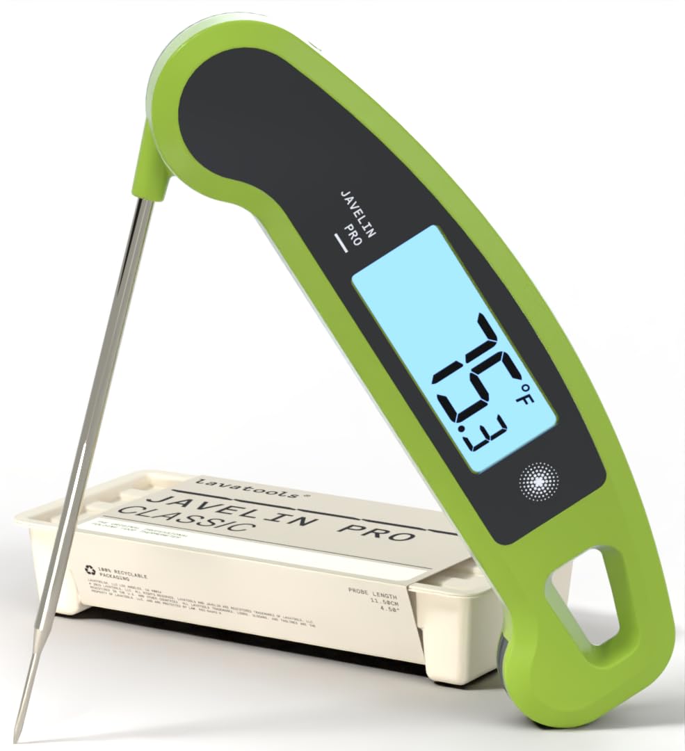 Hot Sale - Lavatools Javelin? PRO Classic Ultra-Fast 2-Second Professional Digital Instant Read Meat Thermometer for Grill and Cooking, Auto-Rotating Backlit Display, IP65 Water Resistant, NSF Certified – Sambal