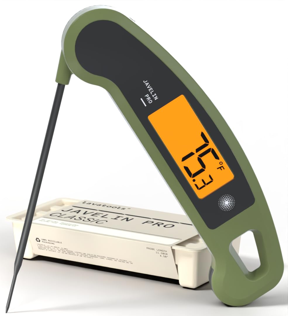 Hot Sale - Lavatools Javelin? PRO Classic Ultra-Fast 2-Second Professional Digital Instant Read Meat Thermometer for Grill and Cooking, Auto-Rotating Backlit Display, IP65 Water Resistant, NSF Certified – Sambal