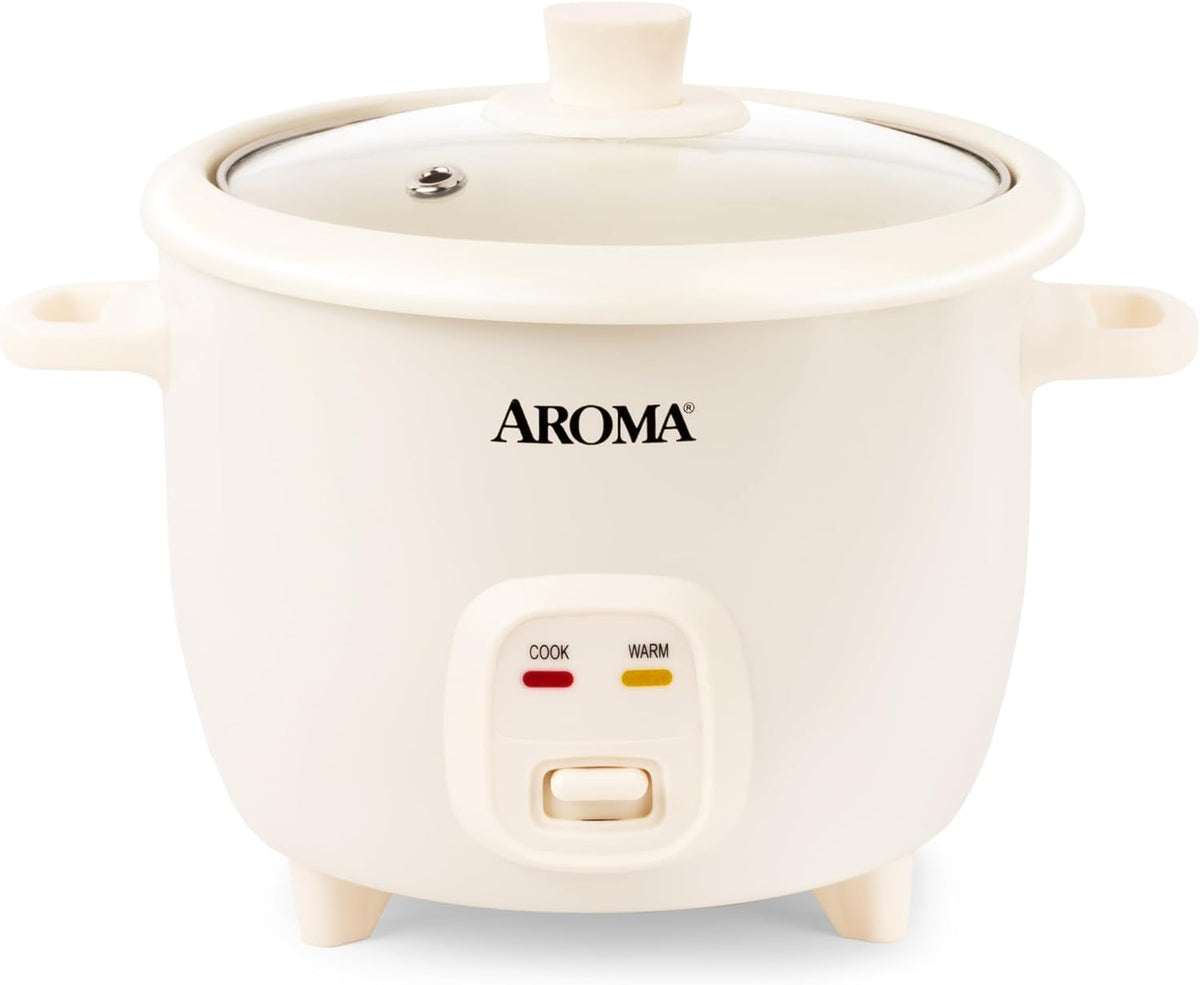 Flash Sale - AROMA Rice Cooker, 10-Cup (Uncooked) / 20-Cup (Cooked), Steamer, Auto Keep Warm, Soup Maker, Oatmeal Cooker, Large Rice Cooker, 5 Qt, White, ARC-360-NGP