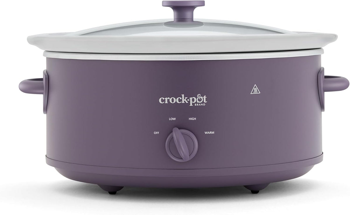 Limited-Time Deal - Crock-Pot 7-Quart Manual Slow Cooker, Family Size Serves 8+ People & Fits 6-lb Roast, Removable Stoneware with Warming Setting, Dishwasher Safe for Easy Cleanup, Stainless Steel