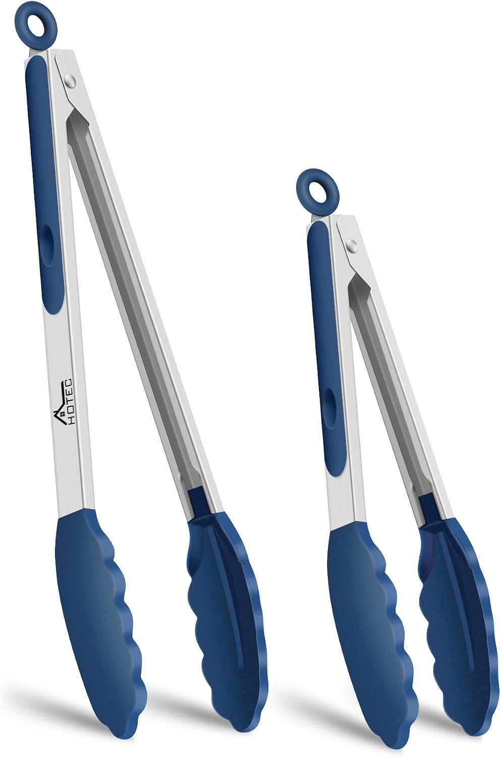 Hot Sale - HOTEC Stainless Steel Kitchen Tongs with Silicon Tips, Set of 3-7, 9 &12 - 600°F Heat-Resistant, Heavy-Duty, Non-Slip, Locking Food Tong for Cooking, Serving, Salad, BBQ, Air Fryer, Dishwasher-Safe