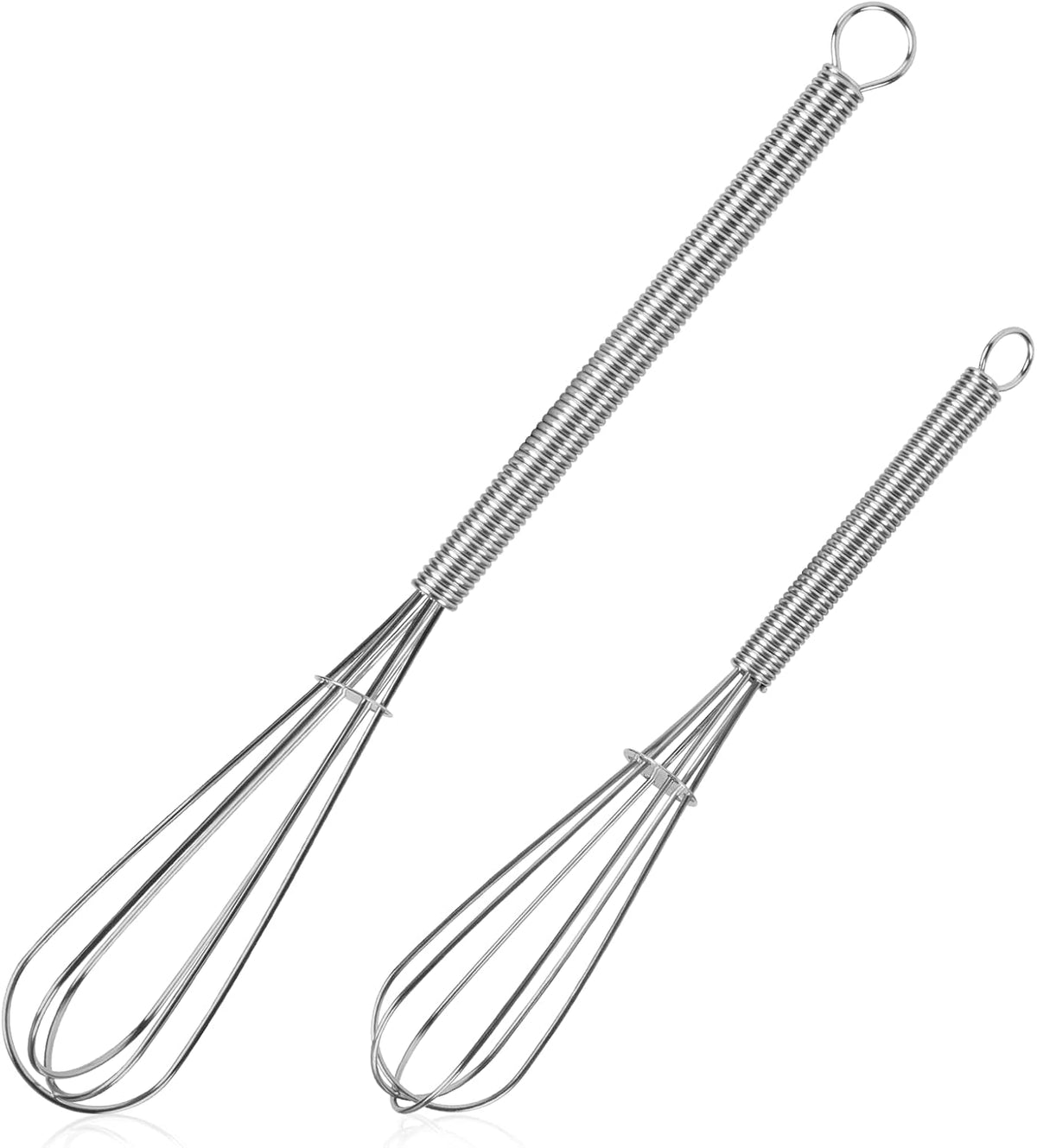 Great Value - NileHome 3-Pack Stainless Steel Whisk Set, Kitchen Utensils for Cooking - Food-grade Material,Dishwasher Safe,8in+10in+12in,Easy to Clean and Store,Perfect for Cooking,Whisking and Blending