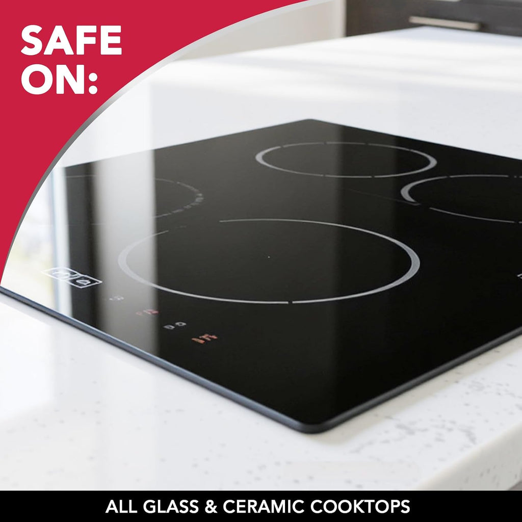 Weiman Daily Cooktop Cleaner & Degreaser, 2 Pack with Microfiber Cloth - Safe for Ceramic, Electirc, Gas & Induction Cooktop, Non-Abrasive Cleaner for Burnt-On Food & Grease, Scratch & Streak-Free