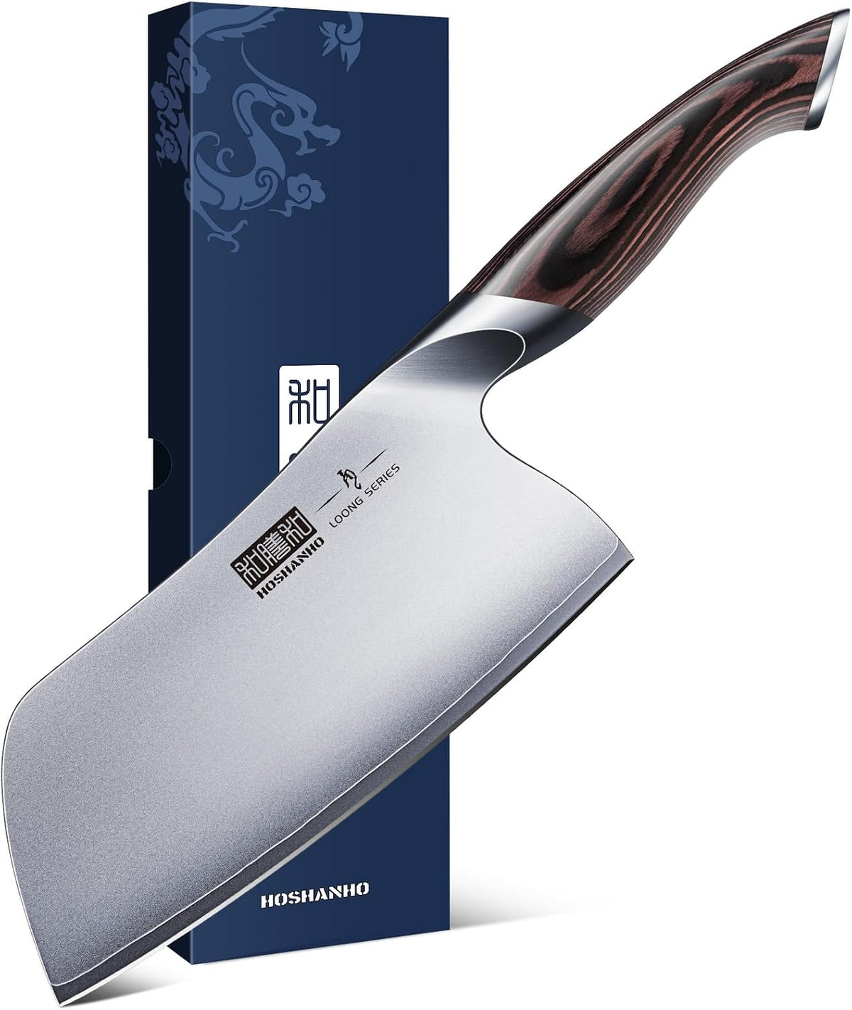 HOSHANHO Cleaver Knife 7 Inch, Ultra Sharp Vegetable Meat Chopper Knife - Japanese High Carbon Steel Chopper Butcher Knife, Multifunction Cooking Knife for Home Kitchen and Restaurant