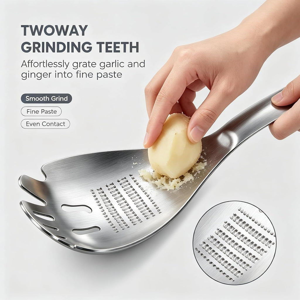 Limited-Time Deal - 5-in-1 Multifunctional Cooking Spoon Kitchen Tool - 5-in-1 spoon mashes, separates eggs, opens bottles & more. Dual-color set (A+B) saves drawer space. No more tool-switching