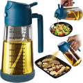 Limited-Time Deal - TrendPlain 16oz Olive Oil Sprayer for Cooking with Silicone Base, 2 Black - 470ml 2 in 1 Olive Oil Dispenser Bottle – Kitchen Essentials, Kitchen Gadgets and Air Fryer Accessories for Salad & BBQ