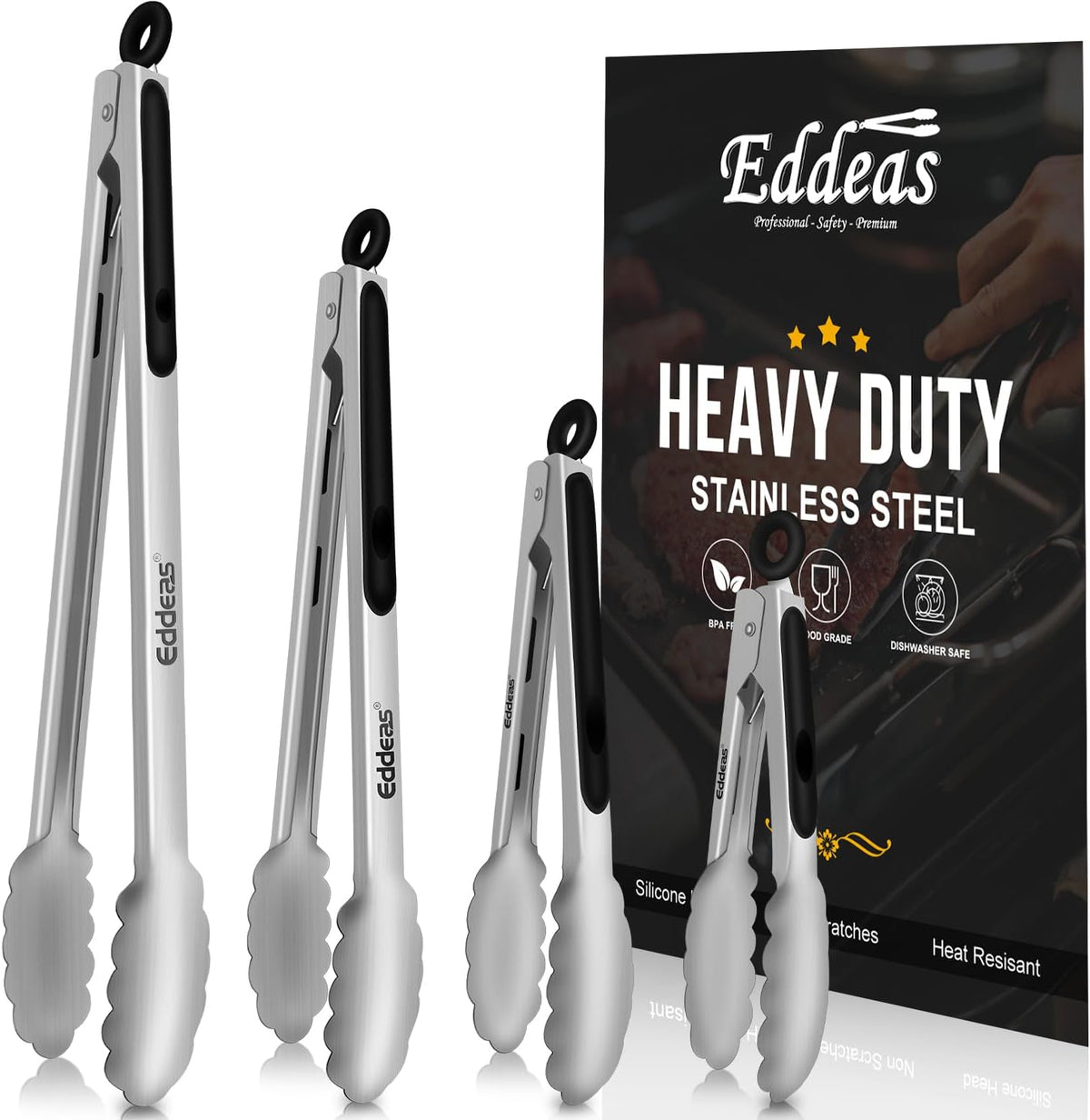 Best Seller - kitchen tweezers for cooking tweezers stainless steel tongs 12108 - Heat Resistant 600 Degrees Heavy Duty Metal Tweezers Tongs Ideal for Meat, pasta, plating Dishwasher Safe