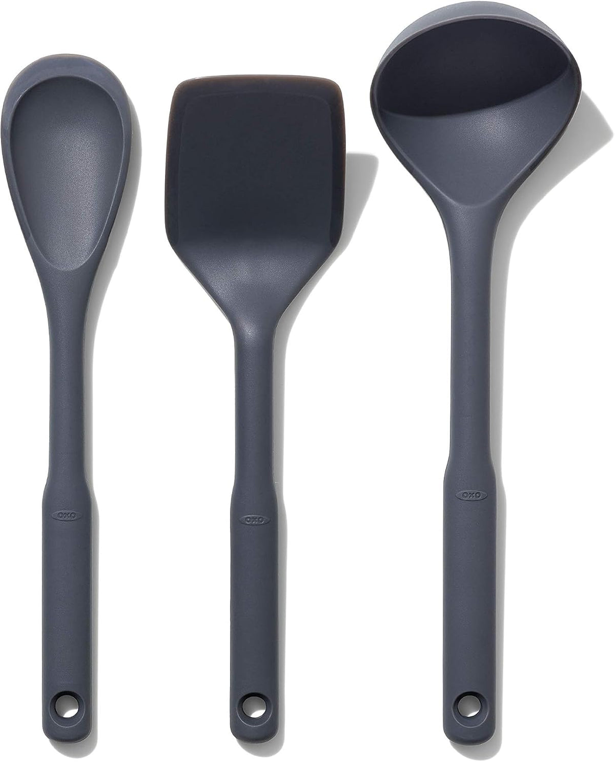 Great Value - OXO Good Grips 3-Piece Silicone Utensil Set, Gray, One size