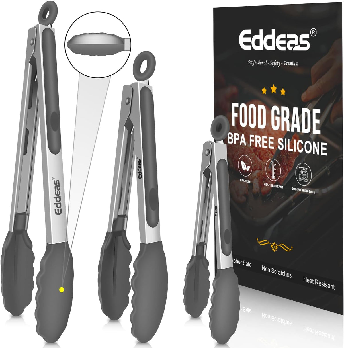 Best Seller - kitchen tweezers for cooking tweezers stainless steel tongs 12108 - Heat Resistant 600 Degrees Heavy Duty Metal Tweezers Tongs Ideal for Meat, pasta, plating Dishwasher Safe