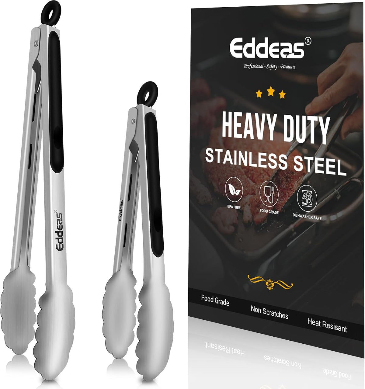 Best Seller - kitchen tweezers for cooking tweezers stainless steel tongs 12108 - Heat Resistant 600 Degrees Heavy Duty Metal Tweezers Tongs Ideal for Meat, pasta, plating Dishwasher Safe