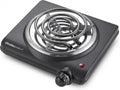 Flash Sale - Elite Gourmet ESB100B Single Coiled Burner Hot Plate, Countertop, Black - Adjustable temperature control with indicator light, easy-to-clean design for quick, reliable electric cooking