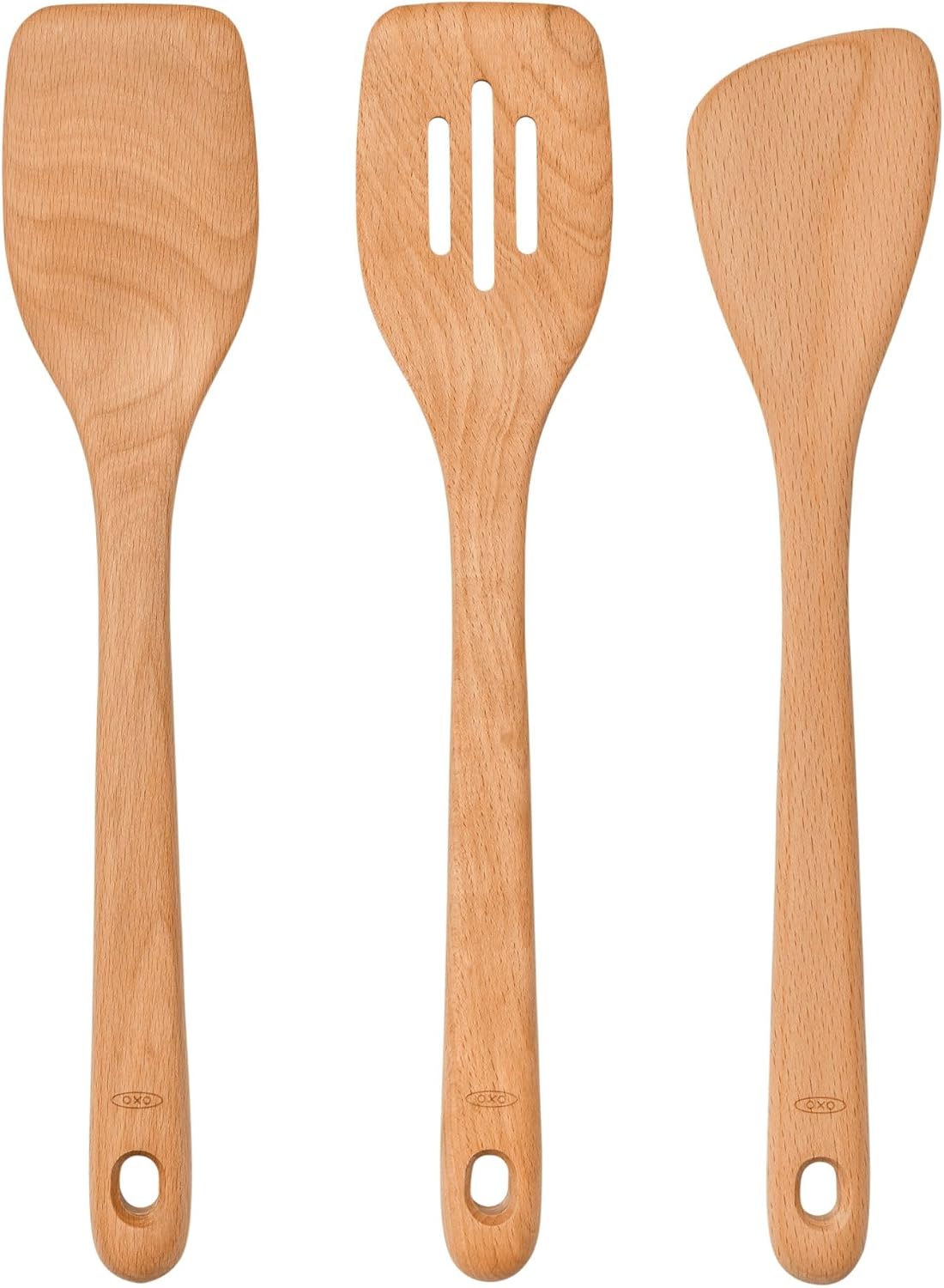 Special Offer - OXO Good Grips 3?Piece Wooden Utensil Set, Solid Beachwood Spoon, Slotted Spoon and Turner