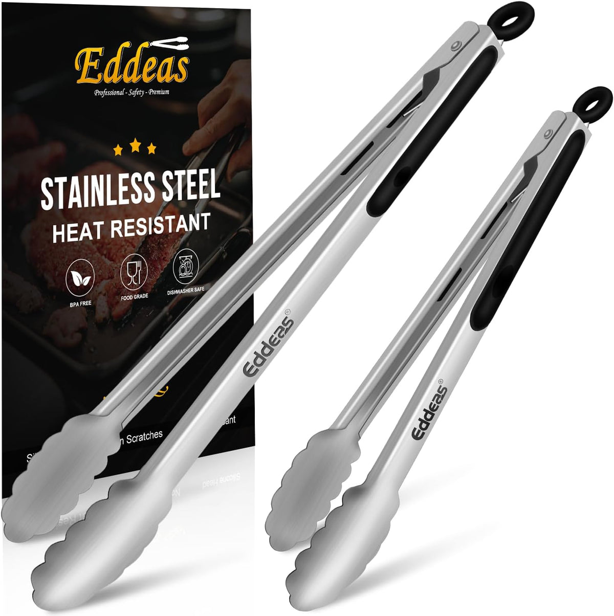 Best Seller - kitchen tweezers for cooking tweezers stainless steel tongs 12108 - Heat Resistant 600 Degrees Heavy Duty Metal Tweezers Tongs Ideal for Meat, pasta, plating Dishwasher Safe