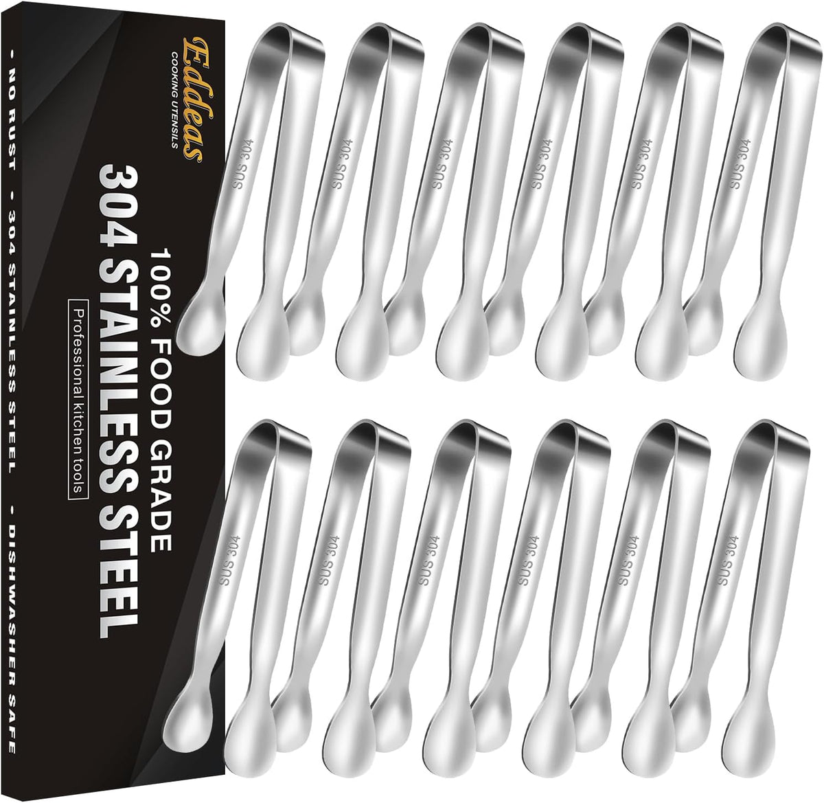 Best Seller - kitchen tweezers for cooking tweezers stainless steel tongs 12108 - Heat Resistant 600 Degrees Heavy Duty Metal Tweezers Tongs Ideal for Meat, pasta, plating Dishwasher Safe