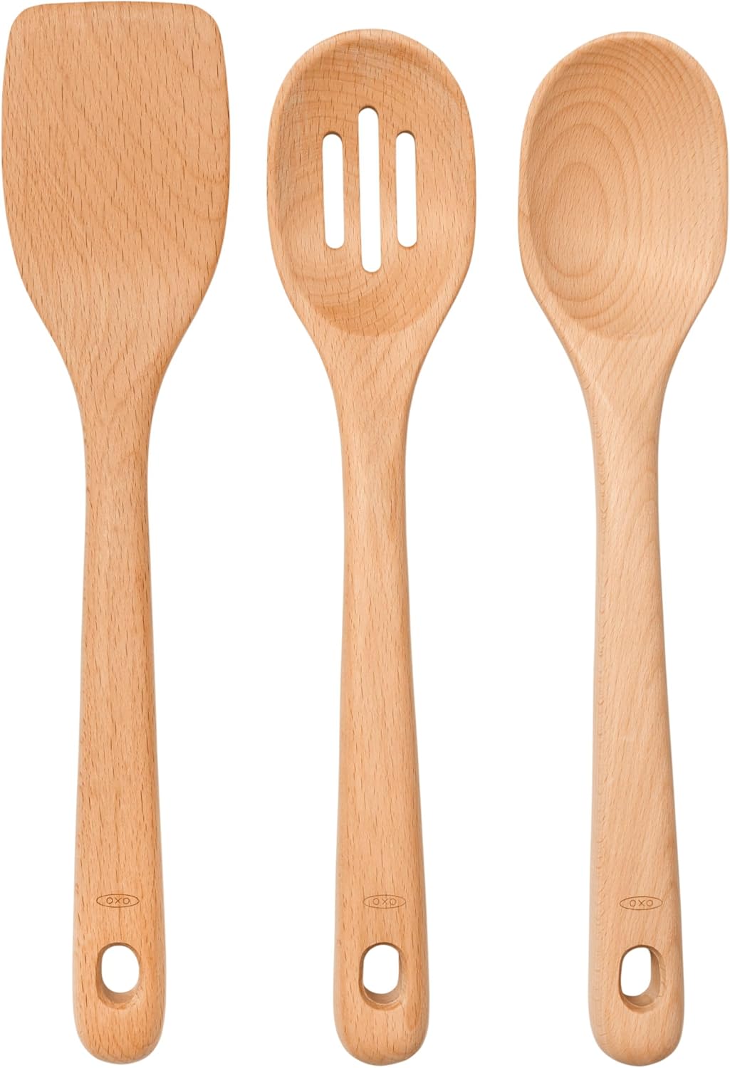 Special Offer - OXO Good Grips 3?Piece Wooden Utensil Set, Solid Beachwood Spoon, Slotted Spoon and Turner