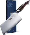 HOSHANHO Cleaver Knife 7 Inch, Ultra Sharp Vegetable Meat Chopper Knife - Japanese High Carbon Steel Chopper Butcher Knife, Multifunction Cooking Knife for Home Kitchen and Restaurant
