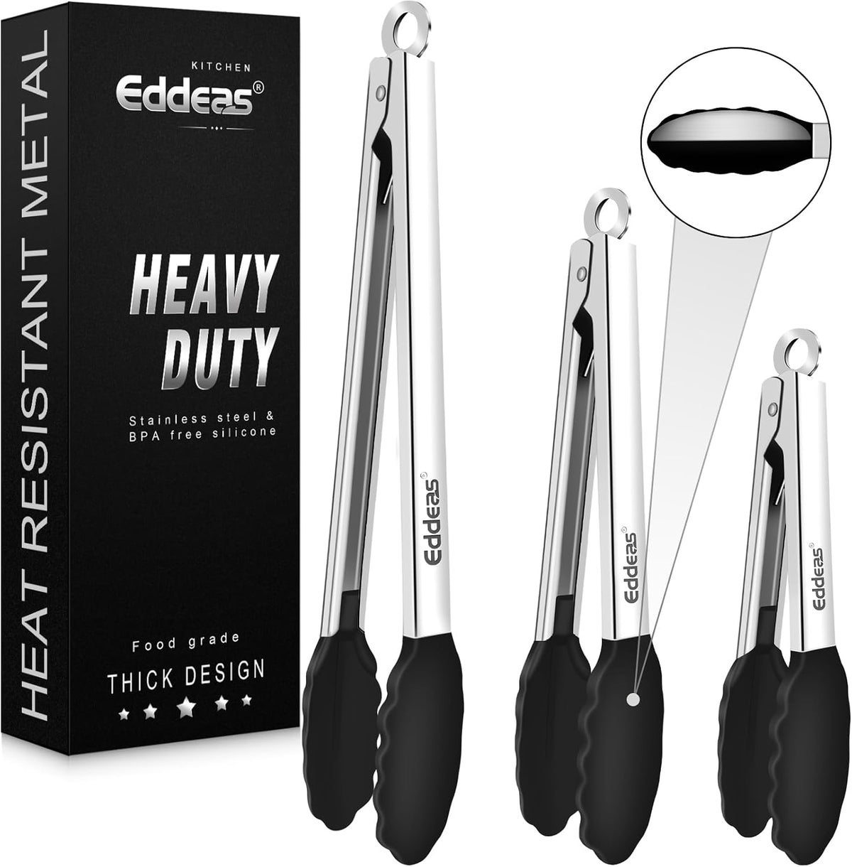 Best Seller - kitchen tweezers for cooking tweezers stainless steel tongs 12108 - Heat Resistant 600 Degrees Heavy Duty Metal Tweezers Tongs Ideal for Meat, pasta, plating Dishwasher Safe