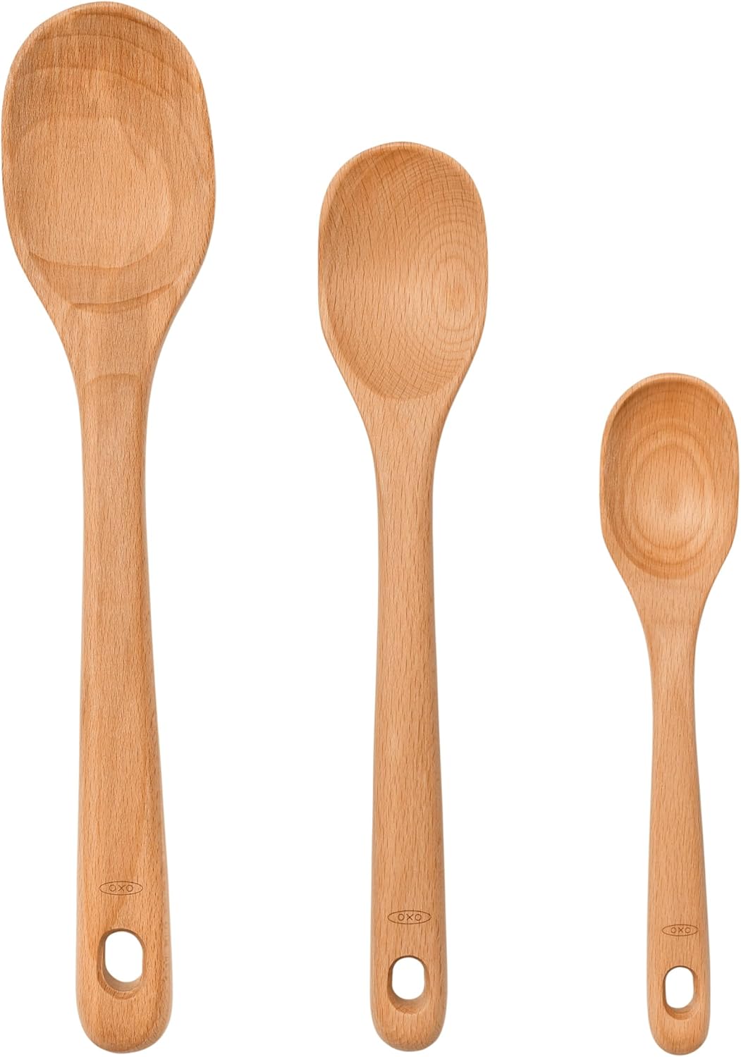 Special Offer - OXO Good Grips 3?Piece Wooden Utensil Set, Solid Beachwood Spoon, Slotted Spoon and Turner