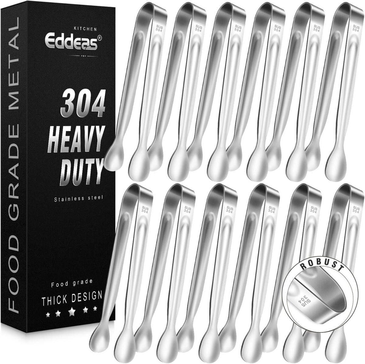 Best Seller - kitchen tweezers for cooking tweezers stainless steel tongs 12108 - Heat Resistant 600 Degrees Heavy Duty Metal Tweezers Tongs Ideal for Meat, pasta, plating Dishwasher Safe
