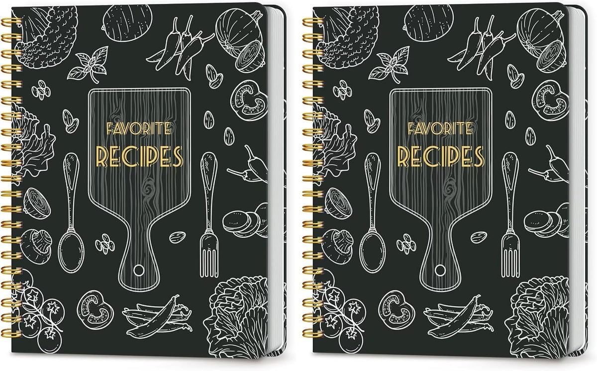 Special Offer - Recipe Book to Write in Your Own Recipes, Blank Recipe Journal, 140 Recipes - 8.5 x 11 Full-Page Recipe Organizer, Aesthetic Blank Cookbook with Perfect Layout for Family Recipes, Ideal Gift-Black