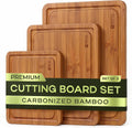 Flash Sale - ROYAL CRAFT WOOD Wooden Cutting Boards for Kitchen Appliances - Non Toxic Bamboo Wood Cutting Board Set with Deep Juice Groove, Side Handles, Charcuterie & Butcher Block for Meat, Meal Prep & Serving