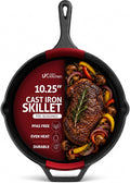 Limited-Time Deal - Utopia Kitchen Cast Iron Skillet 12 Inch Pre-Seasoned PFAS-Free Black - Chef Pan, Even Heat Distribution, Stovetop, Oven, Campfire and Grill Safe, Large Skillet, Indoor Outdoor Use