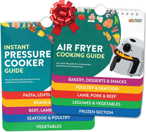 Air Fryer Cheat Sheet Magnets Booklet - Cooking Times Guide & Cookbook - Waterproof Quick Reference Temperature Chart Cookbook for Beginners - Kitchen Gadgets, Air Fryer Accessories, Gifts for Women