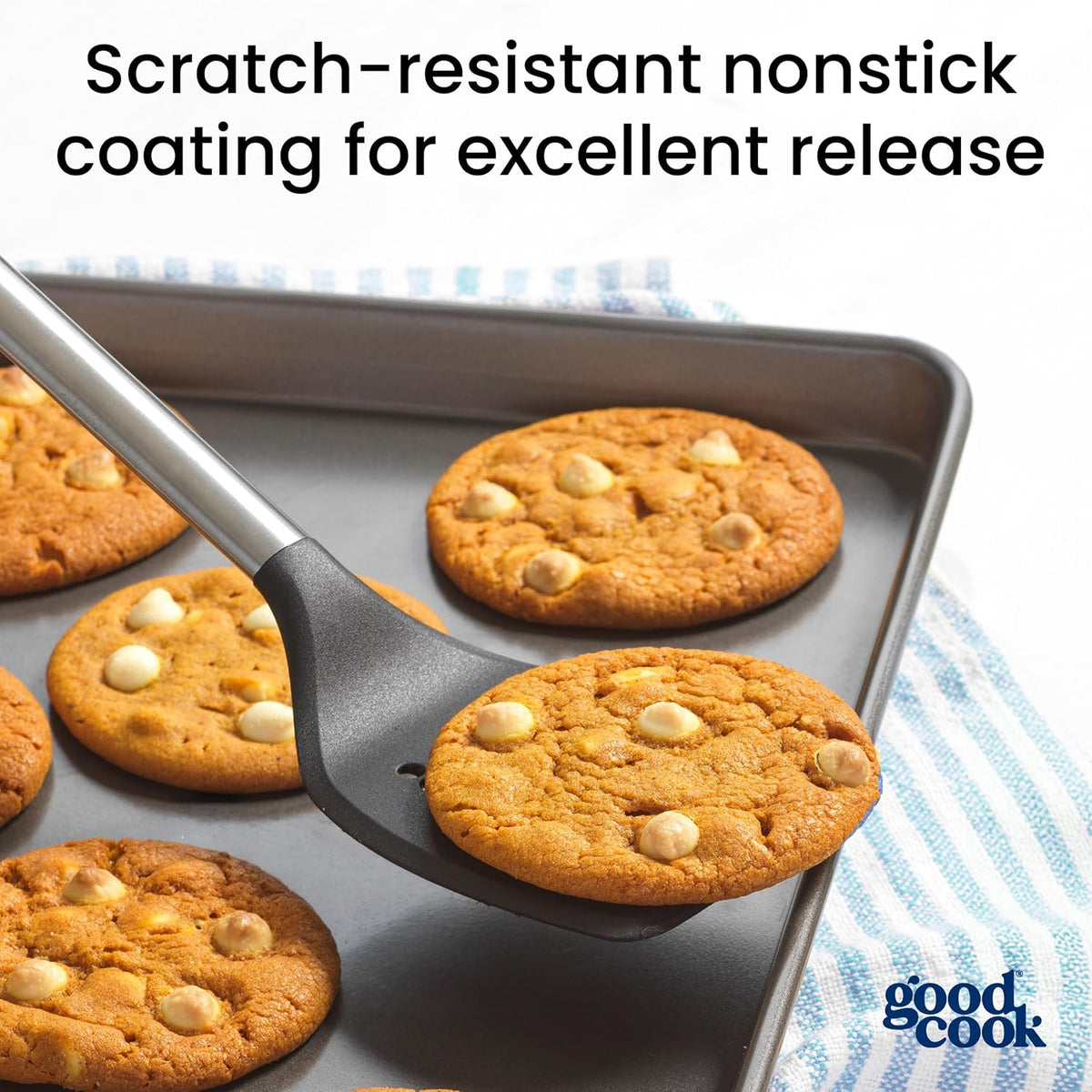 Best Seller - GoodCook Everyday Nonstick Baking Sheet Set, 3 Pack Includes Small (13×9) Medium (15×1) and Large (17×11) Pans Carbon Steel Construction Cookie Sheets Bakeware Set, Gray